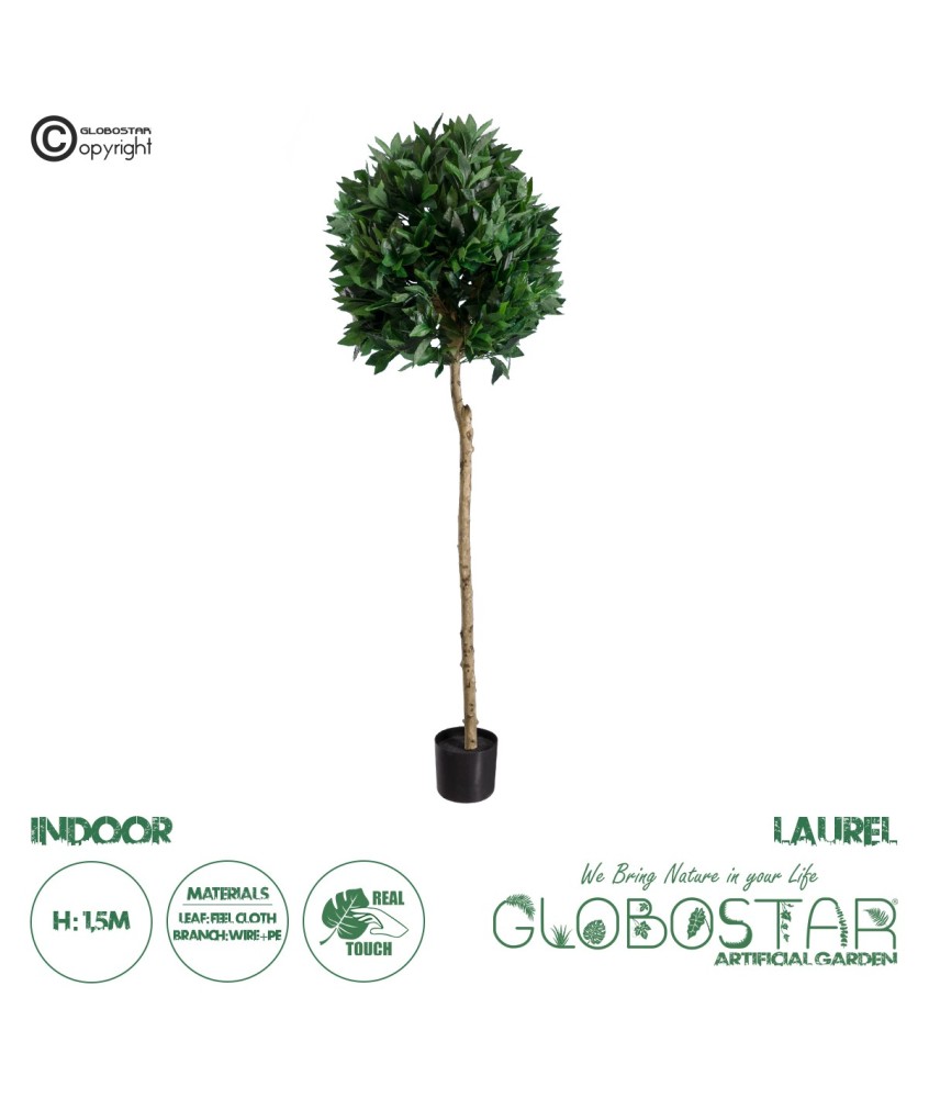 GloboStar® Artificial Garden LAUREL 20085 Τεχνητό Διακοσμητικό Φυτό Δάφνη Υ150cm